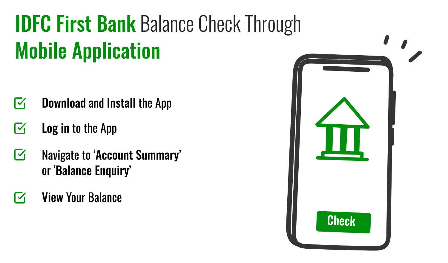 IDFC First Bank Balance Check Through Mobile Application